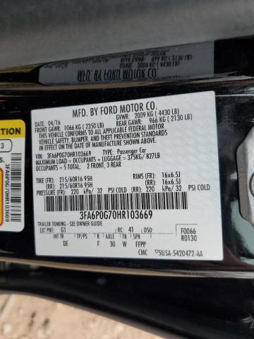 Photo 10 from auction – 2017 FORD FUSION S with VIN 3FA6P0G70HR103669