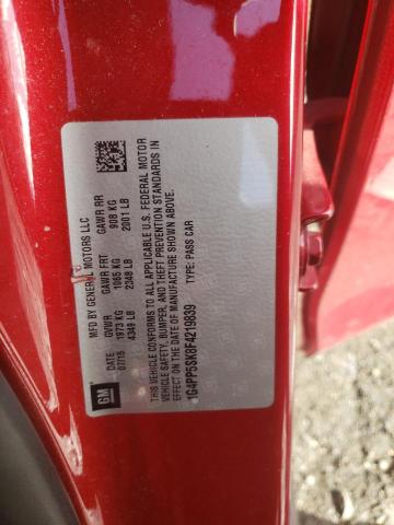 Photo 10 from auction – 2015 BUICK VERANO with VIN 1G4PP5SK8F4219839