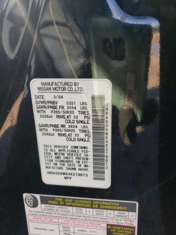 Photo 10 from auction – 2004 INFINITI FX35 with VIN JNRAS08W64X219873