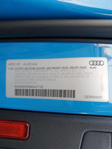 Photo 10 from auction – 2021 AUDI A5 PREMIUM with VIN WAUFACF56MA027132