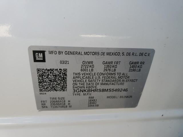 Photo 10 from auction – 2021 CHEVROLET BLAZER 2LT with VIN 3GNKBHRS8MS549246