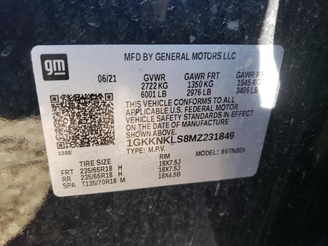Photo 10 from auction – 2021 GMC ACADIA SLE with VIN 1GKKNKLS8MZ231849