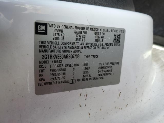 Photo 10 from auction – 2010 GMC SIERRA K15 with VIN 3GTRKVE39AG206738