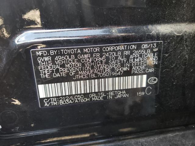 Photo 10 from auction – 2013 LEXUS GS 350 with VIN JTHCE1BL7D5019647