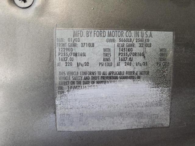 Photo 10 from auction – 2003 FORD EXPLORER S with VIN 1FMZU67E33UB41850