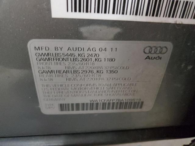 Photo 10 from auction – 2011 AUDI Q5 PREMIUM with VIN WA1CFAFP7BA109519