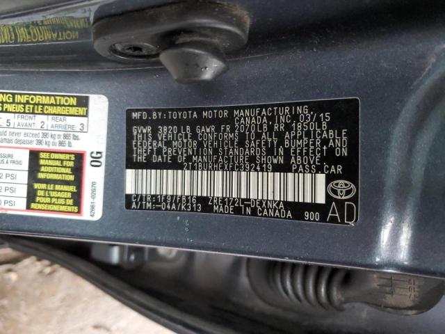 Photo 10 from auction – 2015 TOYOTA COROLLA L with VIN 2T1BURHEXFC392419