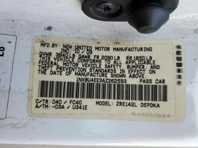 Photo 10 from auction – 2010 TOYOTA COROLLA with VIN 1NXBU4EE3AZ262593
