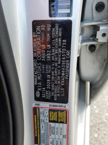 Photo 10 from auction – 2014 KIA RIO LX with VIN KNADM4A39E6373738