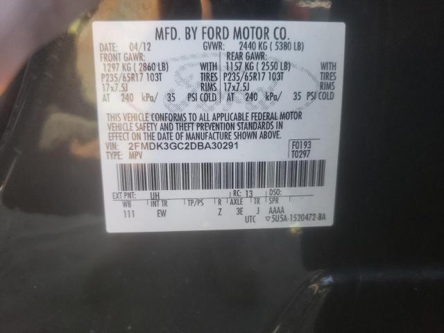 Photo 14 from auction – 2013 FORD EDGE SE with VIN 2FMDK3GC2DBA30291