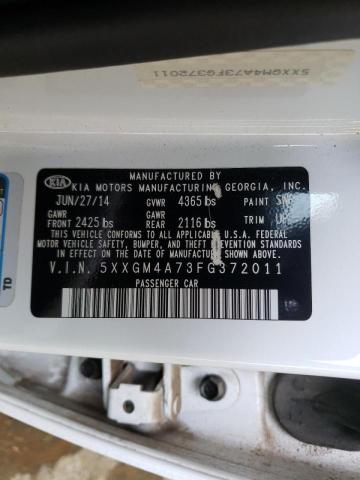 Photo 10 from auction – 2015 KIA OPTIMA LX with VIN 5XXGM4A73FG372011