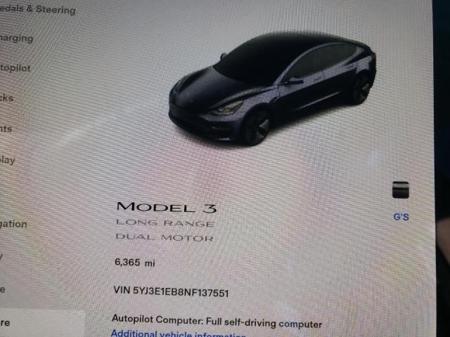 Photo 9 from auction – 2022 TESLA MODEL 3 with VIN 5YJ3E1EB8NF137551