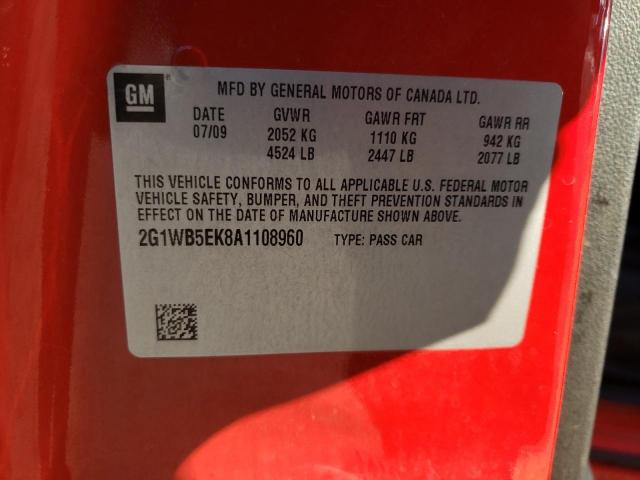 Photo 10 from auction – 2010 CHEVROLET IMPALA LT with VIN 2G1WB5EK8A1108960