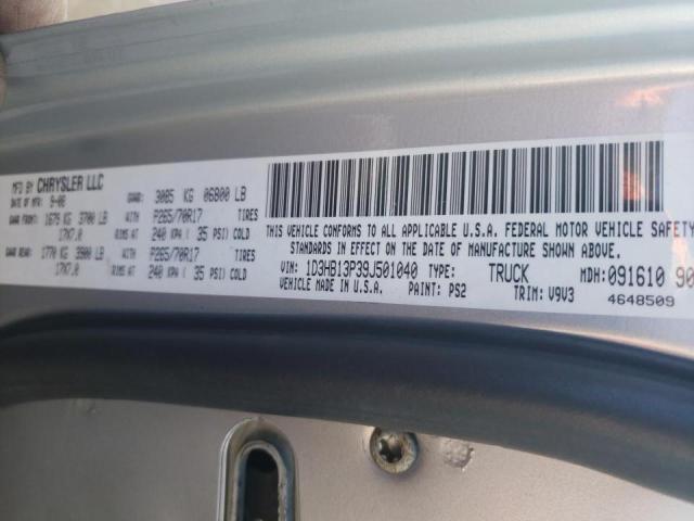 Photo 10 from auction – 2009 DODGE RAM 1500 with VIN 1D3HB13P39J501040