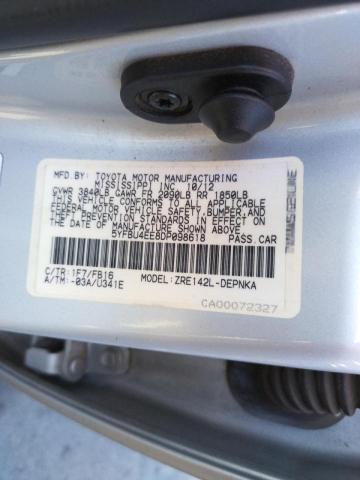 Foto 10 de la subasta – 2013 TOYOTA COROLLA BA con VIN 5YFBU4EE8DP098618
