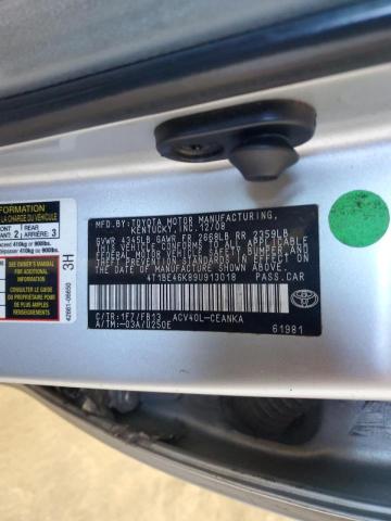 Photo 10 from auction – 2009 TOYOTA CAMRY BASE with VIN 4T1BE46K89U913018