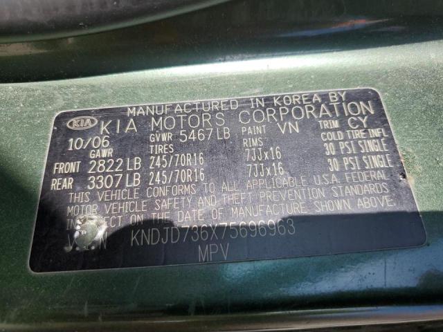 Photo 14 from auction – 2007 KIA SORENTO EX with VIN KNDJD736X75696963