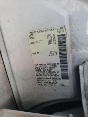 Photo 10 from auction – 2010 NISSAN ALTIMA BAS with VIN 1N4AL2AP4AN450036