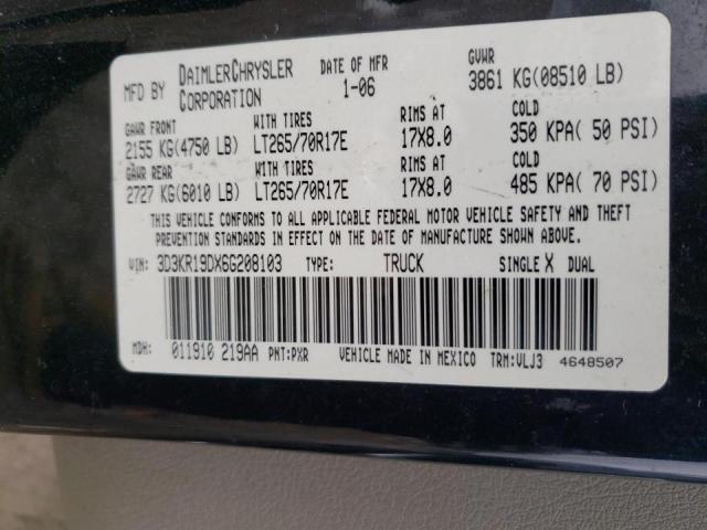 Photo 10 from auction – 2006 DODGE RAM 1500 with VIN 3D3KR19DX6G208103