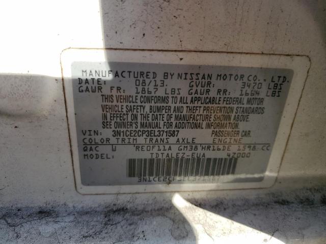 Photo 10 from auction – 2014 NISSAN VERSA NOTE with VIN 3N1CE2CP3EL371587