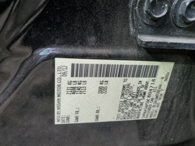 Photo 10 from auction – 2013 NISSAN MAXIMA S with VIN 1N4AA5AP5DC804718