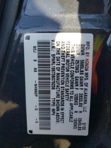 Photo 14 from auction – 2003 HONDA ODYSSEY EX with VIN 5FNRL18673B076236