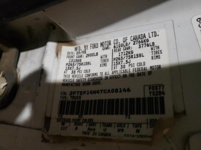 Photo 10 from auction – 1996 FORD F150 with VIN 2FTEF14N4TCA08146