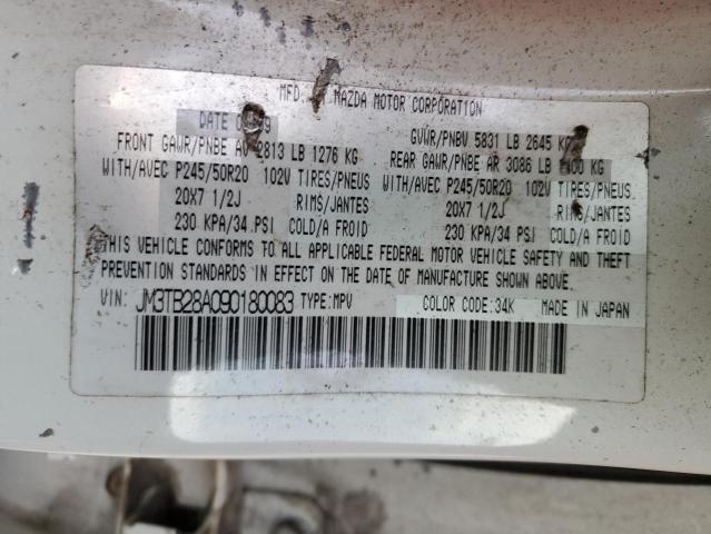 Photo 10 from auction – 2009 MAZDA CX-9 with VIN JM3TB28A090180083