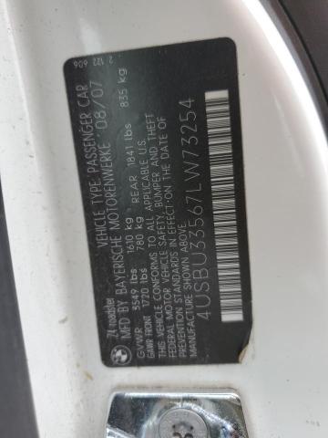 Photo 10 from auction – 2007 BMW Z4 with VIN 4USBU33567LW73254