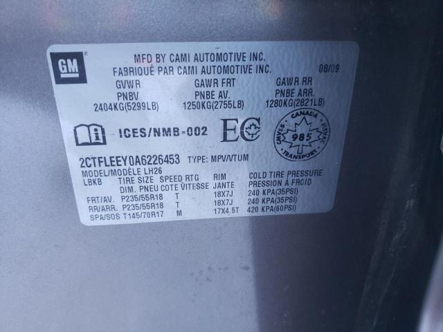 Photo 14 from auction – 2010 GMC TERRAIN SL with VIN 2CTFLEEY0A6226453