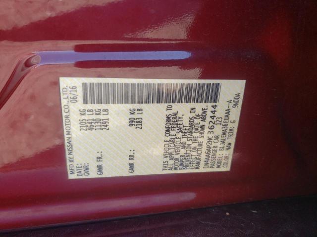 Photo 10 from auction – 2017 NISSAN MAXIMA 3.5 with VIN 1N4AA6AP2HC362444