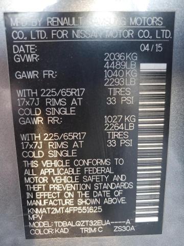 Photo 14 from auction – 2015 NISSAN ROGUE S with VIN KNMAT2MT4FP551625