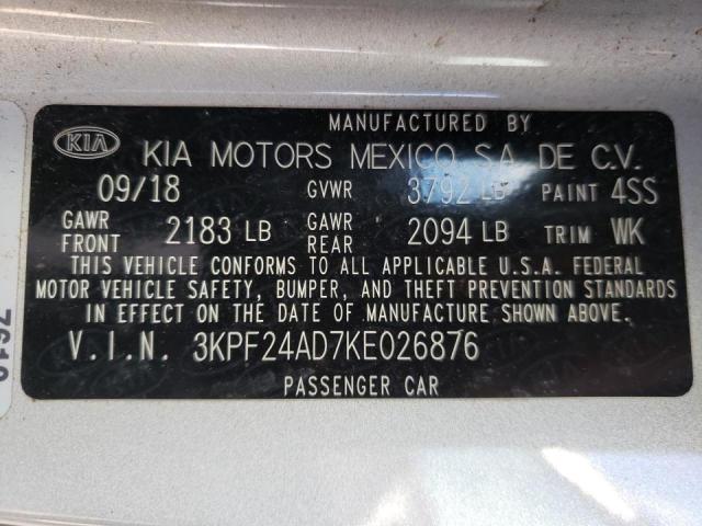 Photo 10 from auction – 2019 KIA FORTE FE with VIN 3KPF24AD7KE026876
