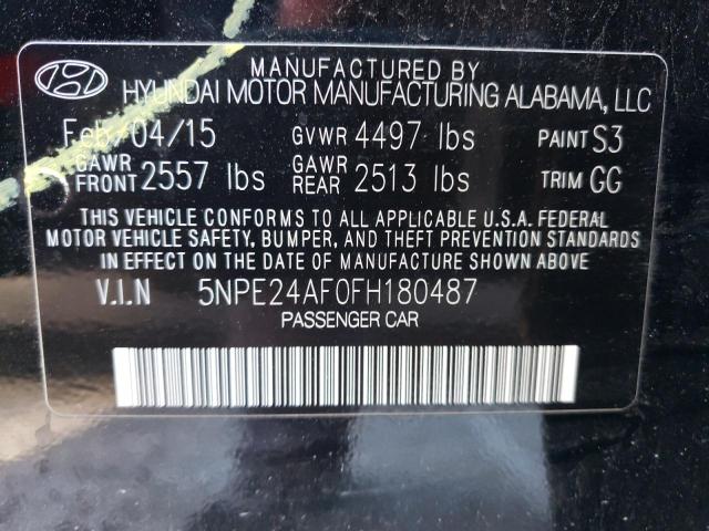 Photo 10 from auction – 2015 HYUNDAI SONATA SE with VIN 5NPE24AF0FH180487