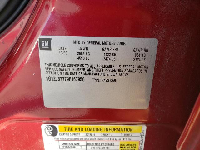 Photo 10 from auction – 2009 CHEVROLET MALIBU 2LT with VIN 1G1ZJ57779F167950