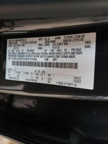 Photo 10 from auction – 2016 FORD ESCAPE SE with VIN 1FMCU9GX7GUC13356