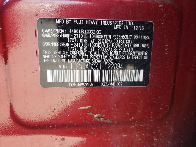 Photo 14 from auction – 2017 SUBARU FORESTER 2 with VIN JF2SJABCXHH522894