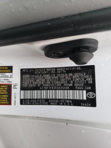 Photo 10 from auction – 2014 TOYOTA CAMRY L with VIN 4T1BF1FK2EU425494