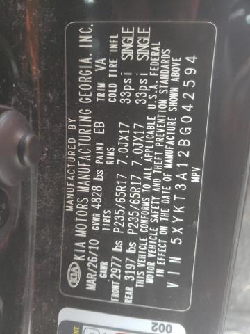 Photo 14 from auction – 2011 KIA SORENTO BA with VIN 5XYKT3A12BG042594