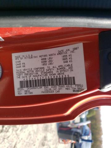 Photo 10 from auction – 2008 MITSUBISHI ECLIPSE GS with VIN 4A3AK24F28E008086