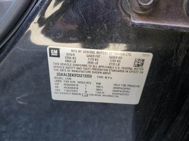 Photo 14 from auction – 2012 GMC TERRAIN SL with VIN 2GKALSEKXC6213359