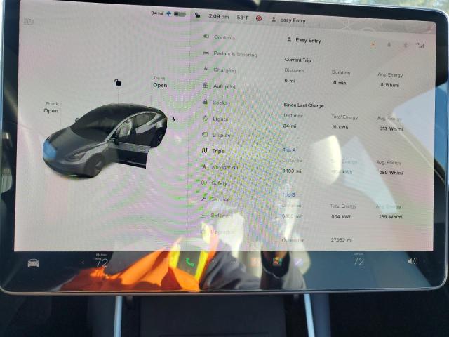 Photo 9 from auction – 2019 TESLA MODEL 3 with VIN 5YJ3E1EB8KF390820
