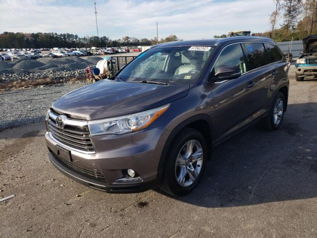 TOYOTA HIGHLANDER 2016 with VIN 5TDDKRFH3GS265872 - Photo from auction