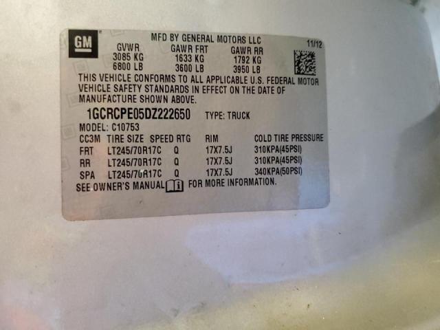 Photo 10 from auction – 2013 CHEVROLET SILVERADO with VIN 1GCRCPE05DZ222650