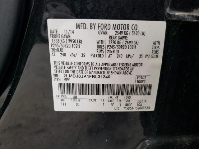 Photo 10 from auction – 2015 LINCOLN MKX with VIN 2LMDJ8JK1FBL31240