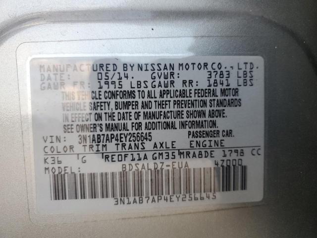 Photo 10 from auction – 2014 NISSAN SENTRA S with VIN 3N1AB7AP4EY256645