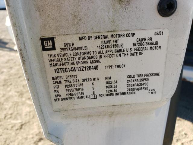 Photo 10 from auction – 2002 GMC NEW SIERRA with VIN 1GTEC14W12Z120440