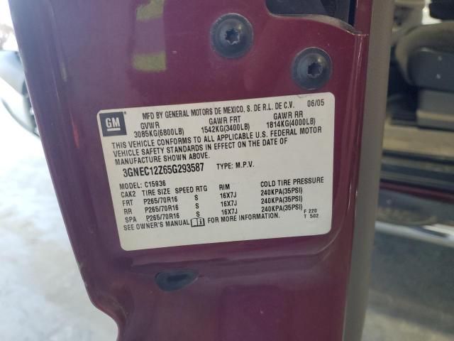 Photo 10 from auction – 2005 CHEVROLET AVALANCHE with VIN 3GNEC12Z65G293587