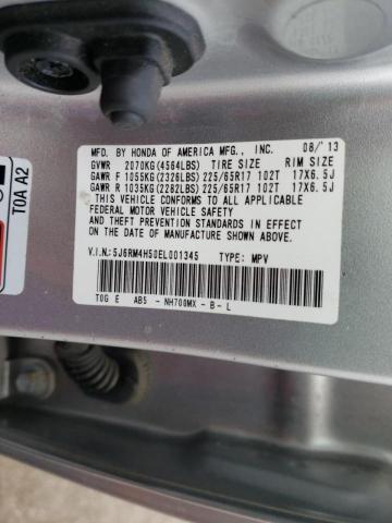 Photo 10 from auction – 2014 HONDA CR-V EX with VIN 5J6RM4H50EL001345