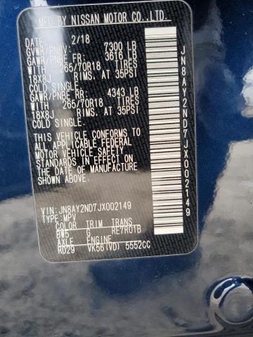 Photo 14 from auction – 2018 NISSAN ARMADA SV with VIN JN8AY2ND7JX002149